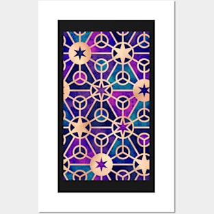 Peace and stars rosegold jewel tones Posters and Art